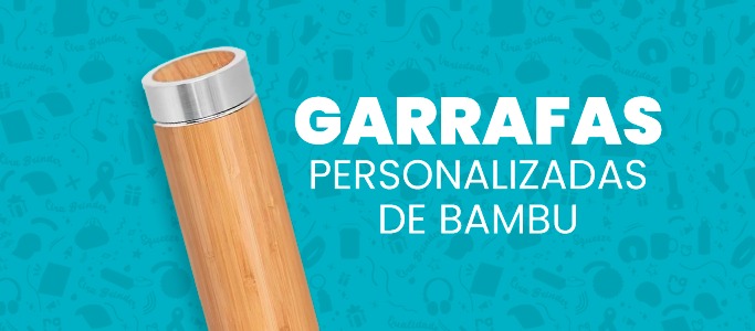 As garrafas personalizadas de Bambu oferecem vários tamanhos