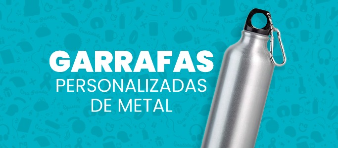 As garrafas personalizadas de alumínio, térmica, inox e metal são feitas com materiais duráveis e altamente resistentes a impactos e quedas.