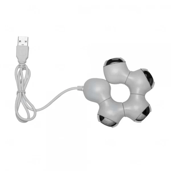 Hub USB 2.0 Estrela C/ 4 Portas Personalizado Branco