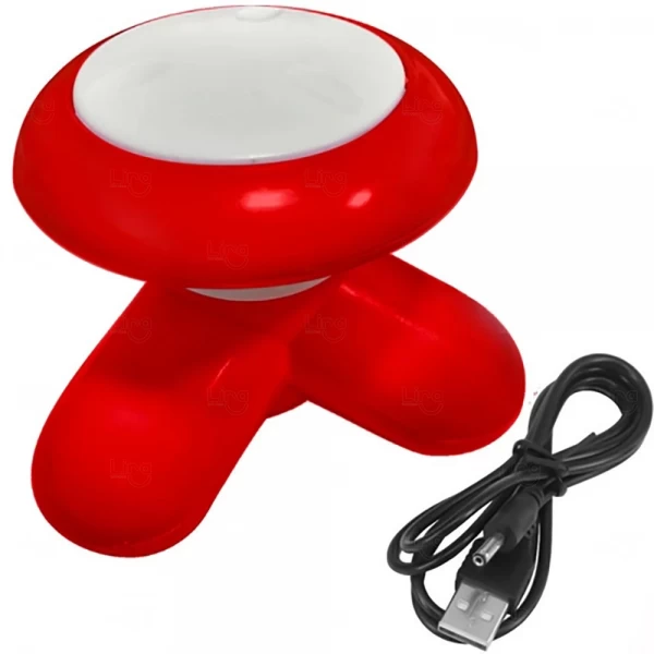 Massageador Usb Color Personalizado Vermelho