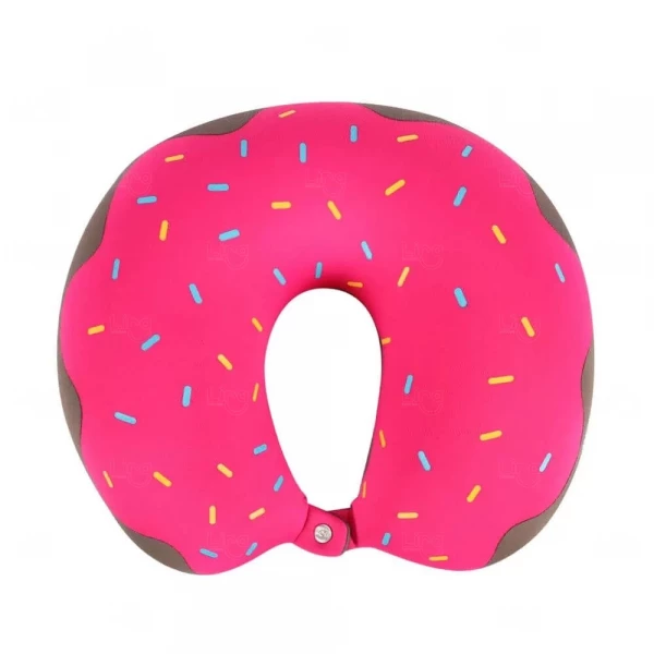 Almofada Personalizada de Pescoço Para Viagem Rosa