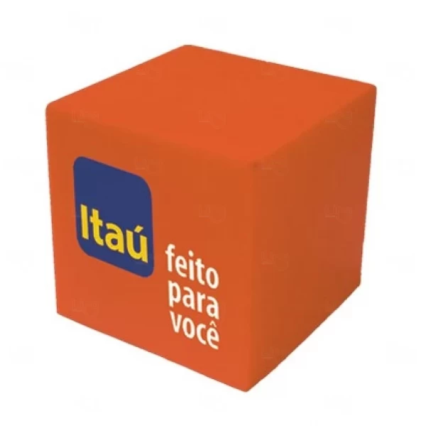 Cubo Anti Stress Personalizado Laranja