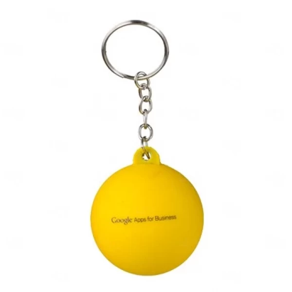 Chaveiro Bola Lisa Antistress Personalizada Amarelo