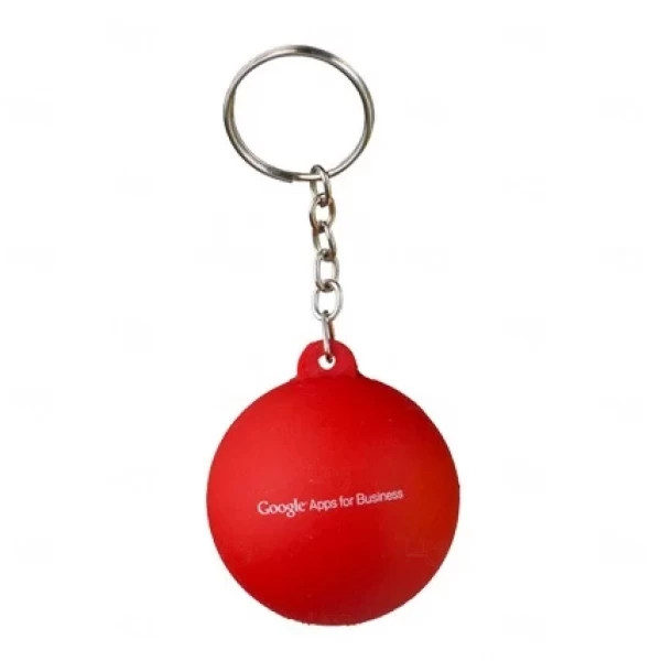 Chaveiro Bola Lisa Antistress Personalizada Vermelho