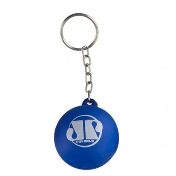 Chaveiro Bola Lisa Antistress Personalizada Azul