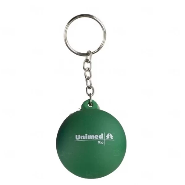 Chaveiro Bola Lisa Antistress Personalizada Verde