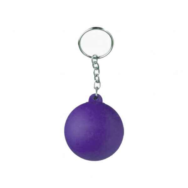 Chaveiro Bola Lisa Antistress Personalizada Roxo