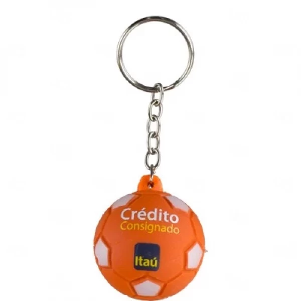 Chaveiro Bola De Futebol Personalizado Laranja