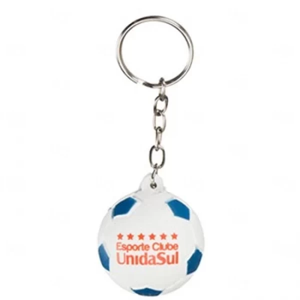 Chaveiro Bola De Futebol Personalizado Branco