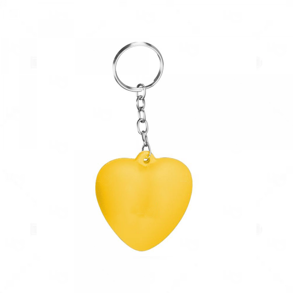 Chaveiro Coração Personalizado Amarelo