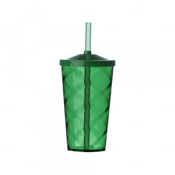 Copo com Canudo e Tampa Personalizado - 750ml Verde Escuro