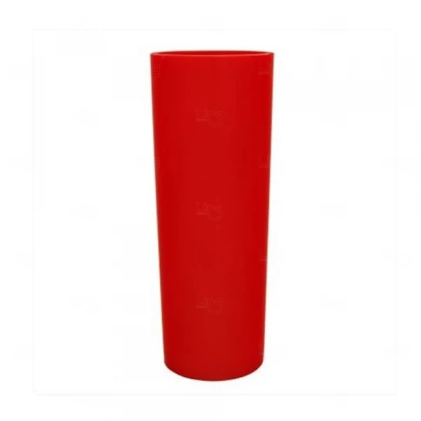 Copo Personalizado Long Drink - 350ml (Leitoso ou Cristal) Vermelho
