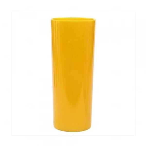 Copo Personalizado Long Drink - 350ml (Leitoso ou Cristal) Amarelo
