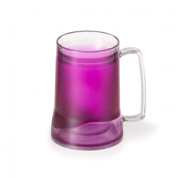 Caneca de Acrílico Com Gel Colorido Interno Personalizada - 400ml Roxo