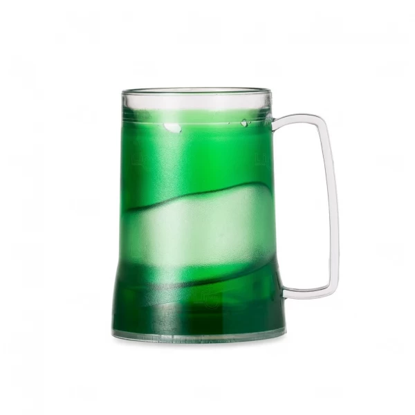 Caneca de Acrílico Com Gel Colorido Interno Personalizada - 400ml Verde