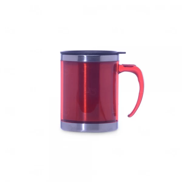 Caneca Personalizada De Inox Colorido - 400ml Vermelho