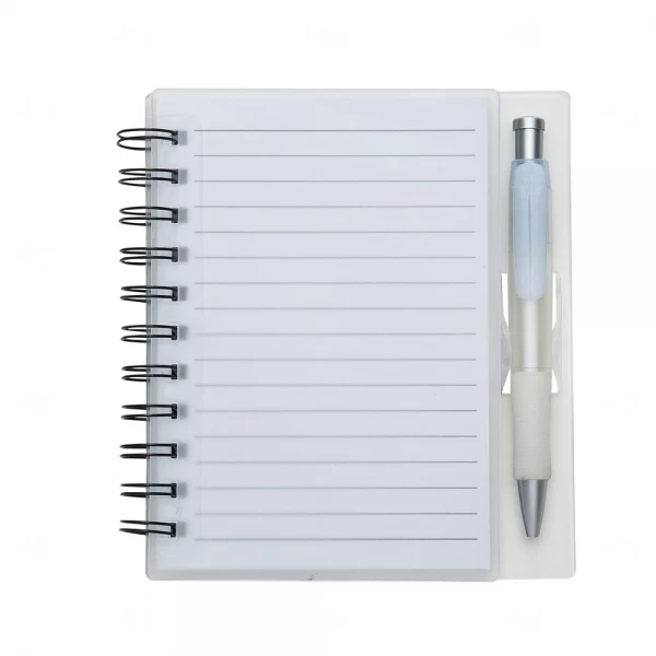 Caderno com Caneta Personalizada - 16,1 x 14,8 cm Transparente