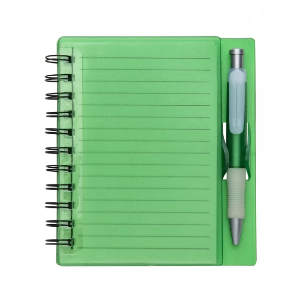 Caderno com Caneta Personalizada - 16,1 x 14,8 cm Verde