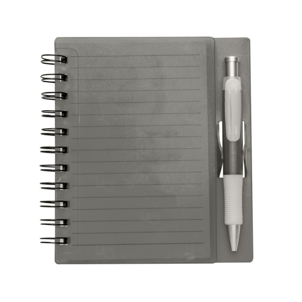 Caderno com Caneta Personalizada - 16,1 x 14,8 cm 