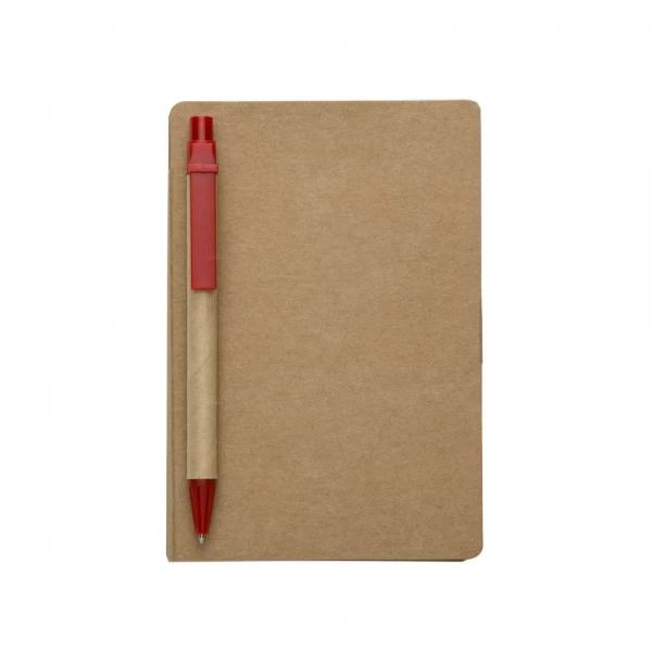 Bloco De Anotações Post-It e Caneta Personalizado - 15,5 x 10 cm Vermelho