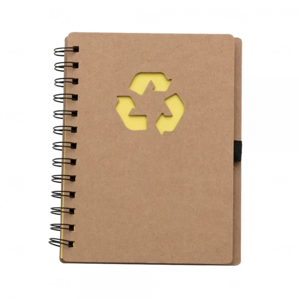 Caderno Ecológico Personalizado - 18 x 11,5 cm Amarelo