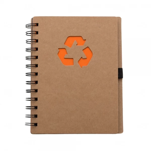 Caderno Ecológico Personalizado - 18 x 11,5 cm Laranja