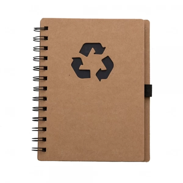 Caderno Ecológico Personalizado - 18 x 11,5 cm Preto