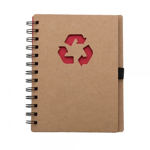 Caderno Ecológico Personalizado - 18 x 11,5 cm Vermelho