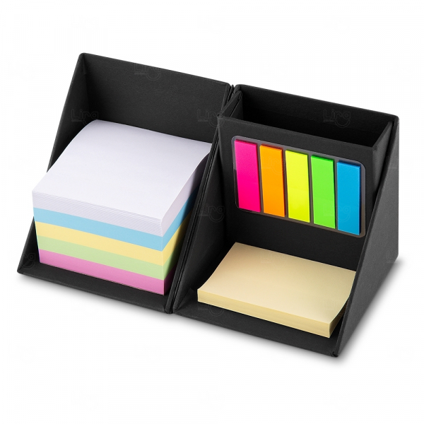 Cubo Mini Escritório Portátil Personalizado - 9 x 9 cm Preto