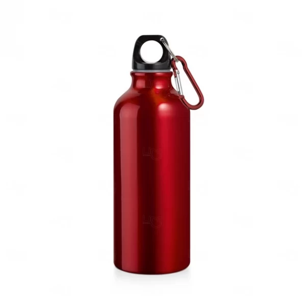 Garrafa de Aluminio Metalizada Personalizada - 500ml Vermelho