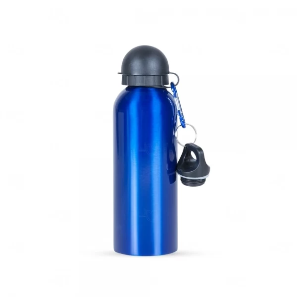 Squeeze Personalizado de Inox C/ Bico e Mosquetão - 500ml Azul