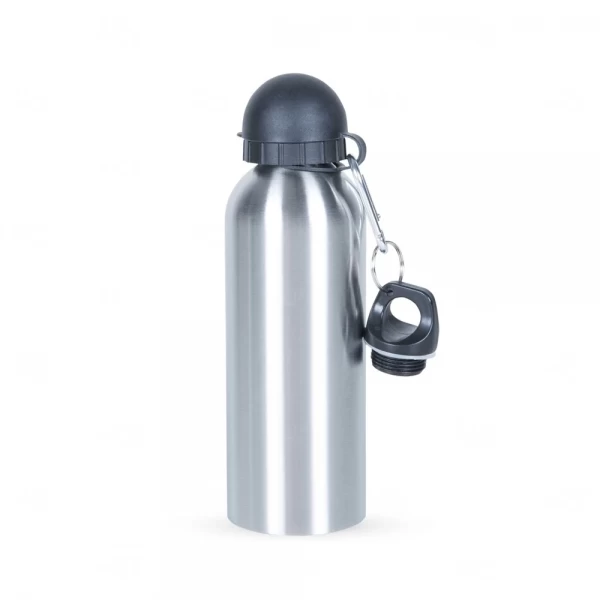 Squeeze Personalizado de Inox C/ Bico e Mosquetão - 500ml Inox