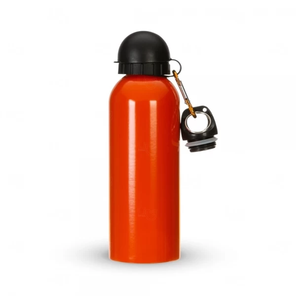 Squeeze Personalizado de Inox C/ Bico e Mosquetão - 500ml Laranja