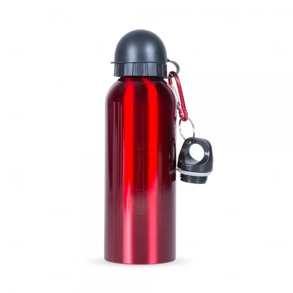 Squeeze Personalizado de Inox C/ Bico e Mosquetão - 500ml Vermelho
