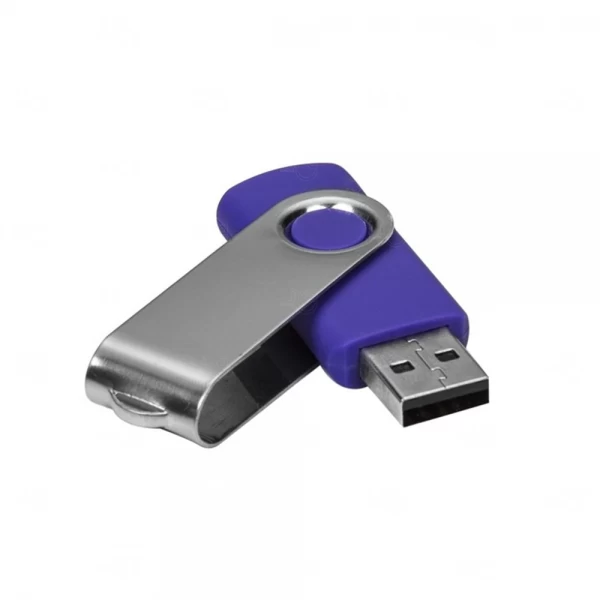 Pen Drive Personalizado Com Tampa Giratória - 8GB Roxo