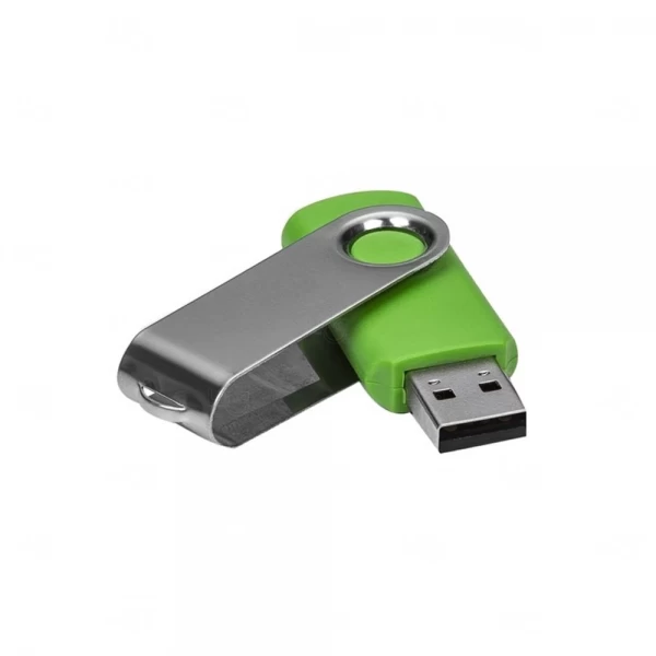 Pen Drive Personalizado Com Tampa Giratória - 8GB Verde