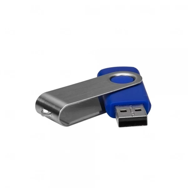 Pen Drive Personalizado Com Tampa Giratória - 8GB Azul