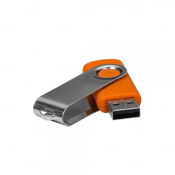 Pen Drive Personalizado Com Tampa Giratória - 8GB Laranja