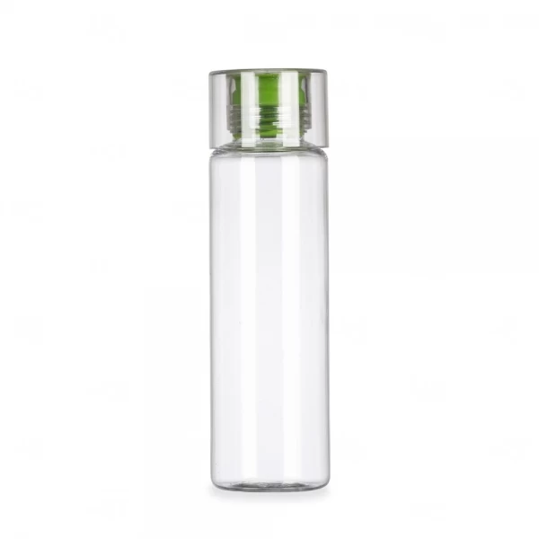 Garrafa Personalizada de Plástico - 600ml Transparente e Verde