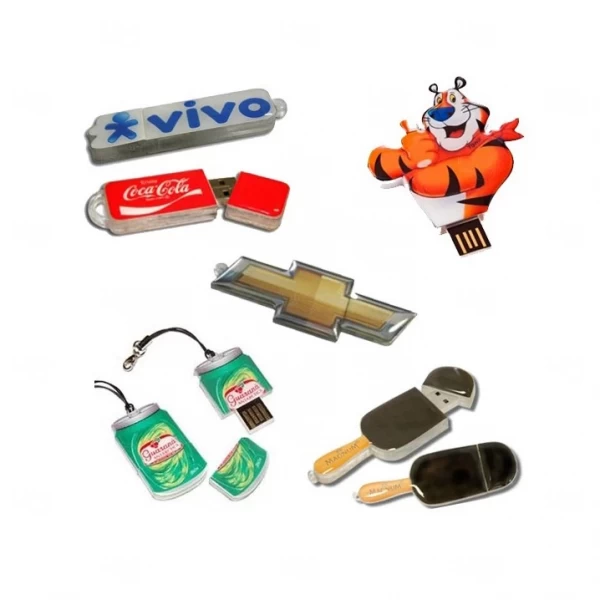 Pen Drive Personalizado 2D Acrílico - 4 GB Branco