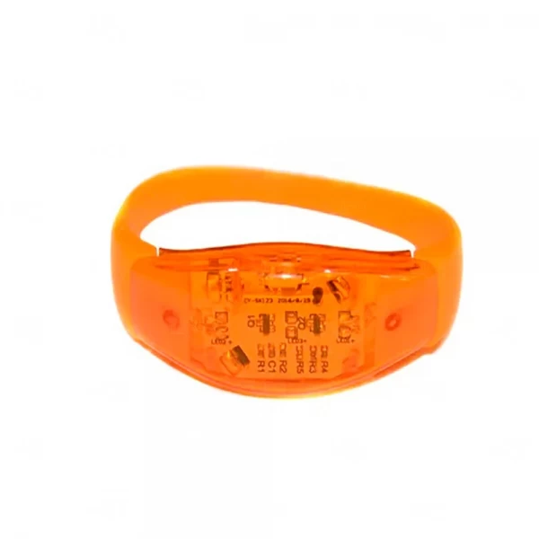 Pulseira Personalizada Musical LED Laranja