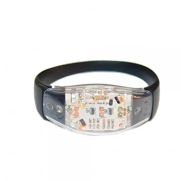 Pulseira Personalizada Musical LED Preto