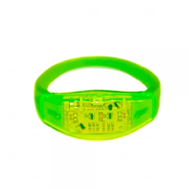 Pulseira Personalizada Musical LED Verde Claro