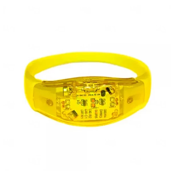 Pulseira Personalizada Musical LED Amarelo