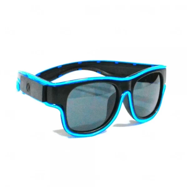 Óculos Luminoso Neon Personalizado Azul Claro