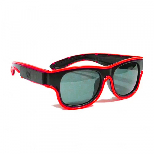 Óculos Luminoso Neon Personalizado Vermelho
