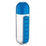 Garrafa Plástica com Porta Comprimidos Personalizado - 740ml Azul