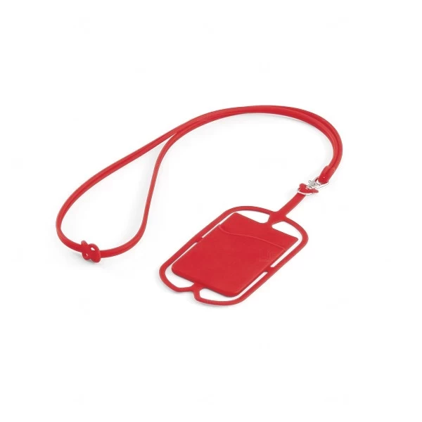 Porta Cartão Celular Silicone Personalizado Vermelho