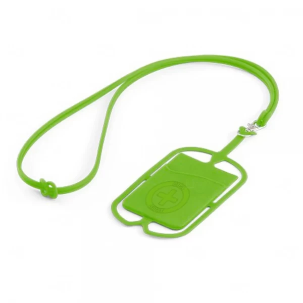 Porta Cartão Celular Silicone Personalizado Verde