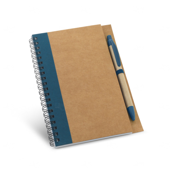 Caderno Ecológico B6 com Caneta Personalizado - 17,7 x 13 cm 